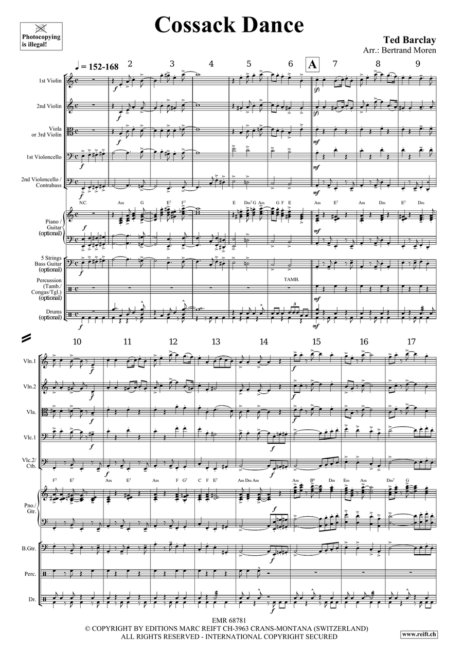 Cossack Dance by Ted Barclay String Quintet - Sheet Music page 4