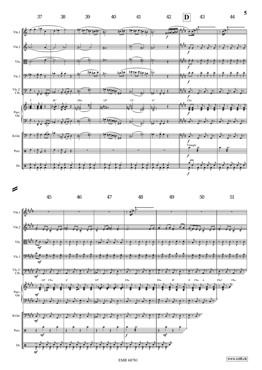 Cossack Dance by Ted Barclay String Quintet - Sheet Music page 6
