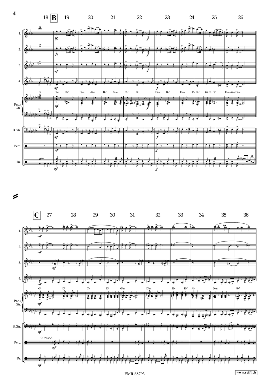 Cossack Dance by Ted Barclay Saxophone Quartet - Sheet Music page 5
