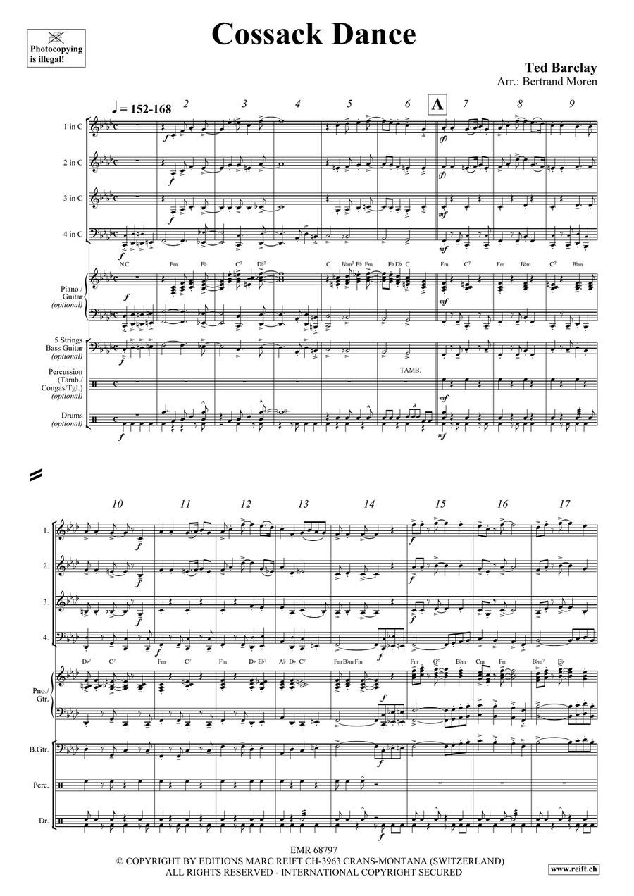 Cossack Dance by Ted Barclay Brass Quartet - Sheet Music page 4