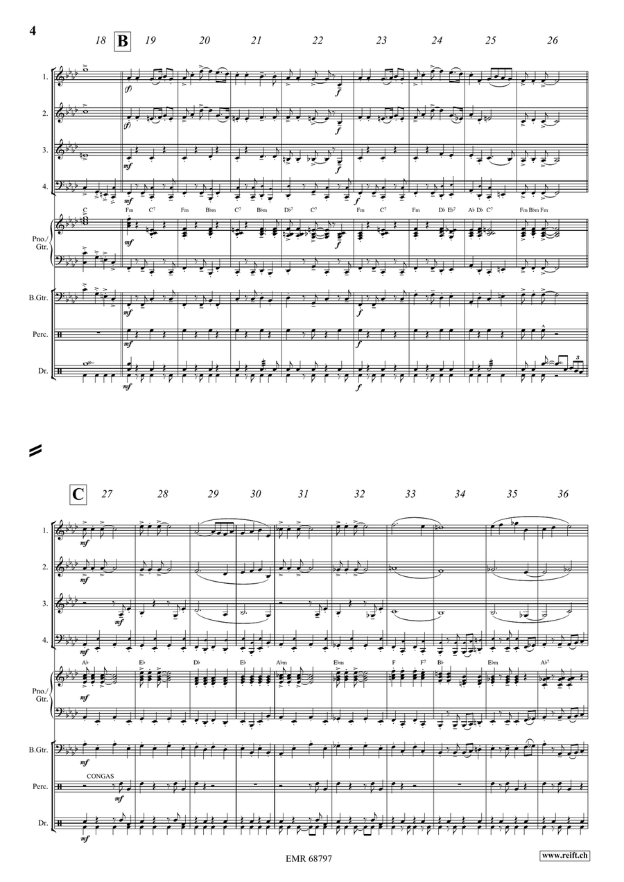 Cossack Dance by Ted Barclay Brass Quartet - Sheet Music page 5