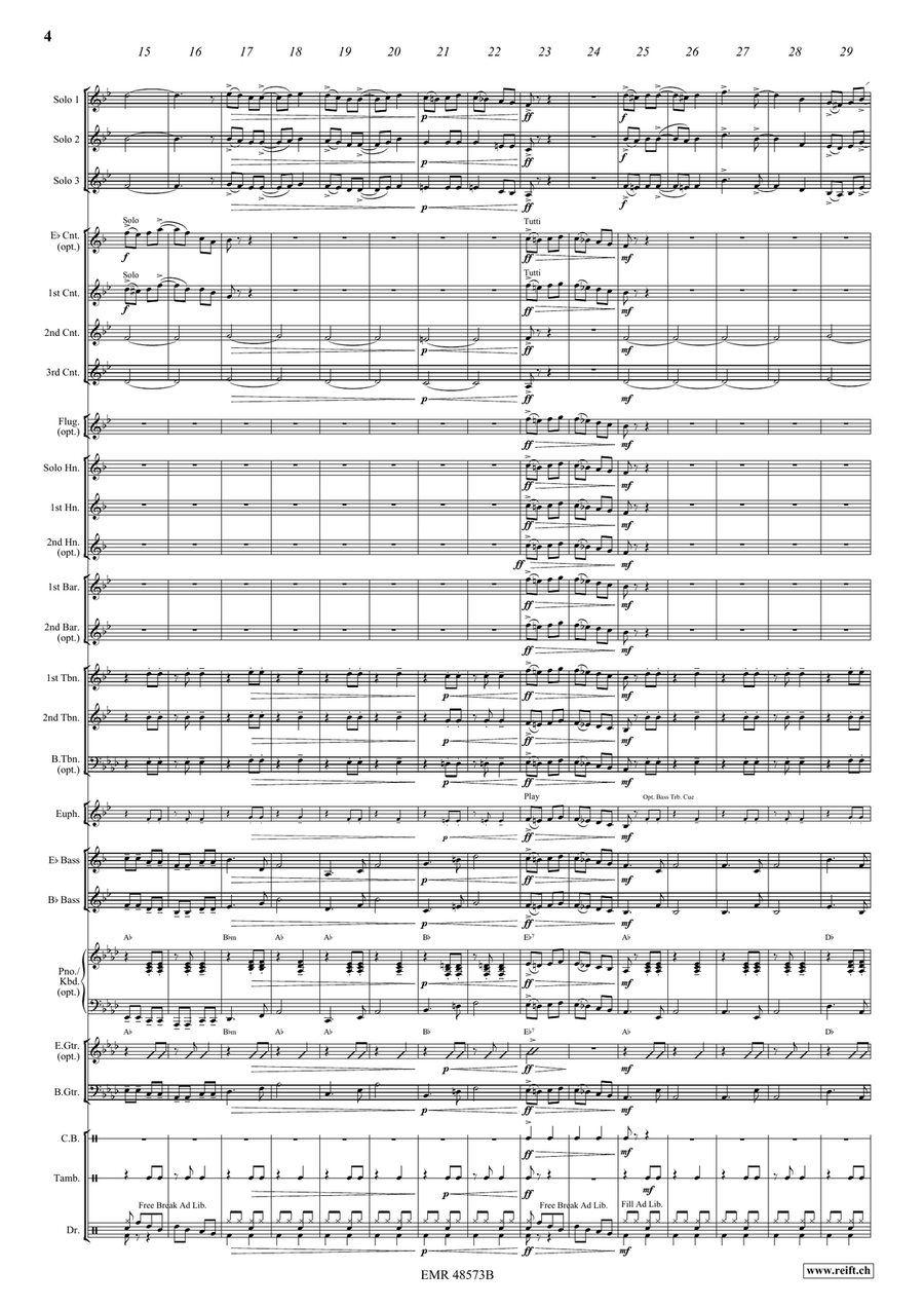 Let's Party! Let's Party! Brass Band scores gallery preview page 6