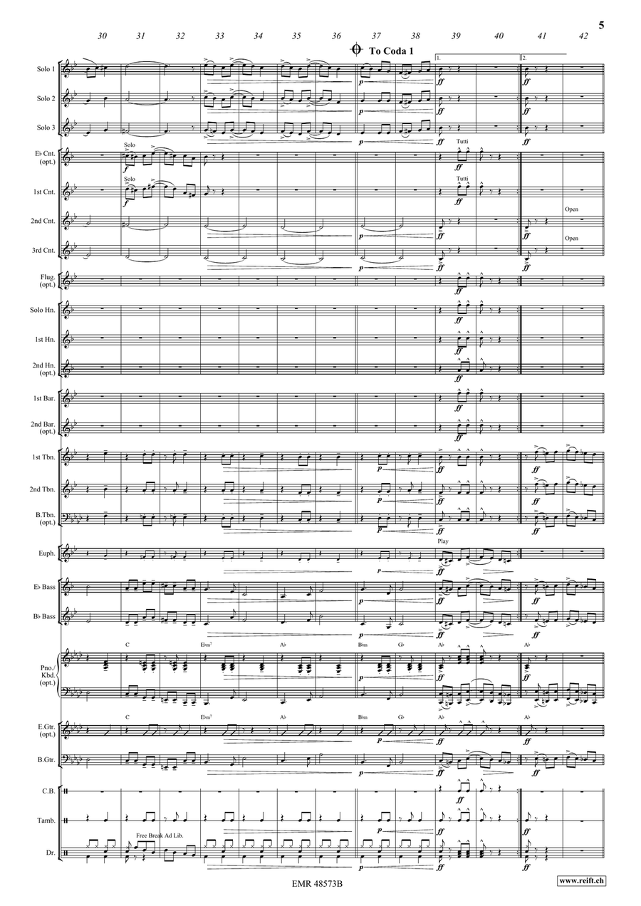 Let's Party! Let's Party! Brass Band scores gallery preview page 7