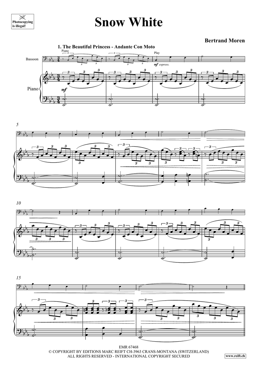 Snow White Snow White Bassoon Solo scores gallery preview page 5