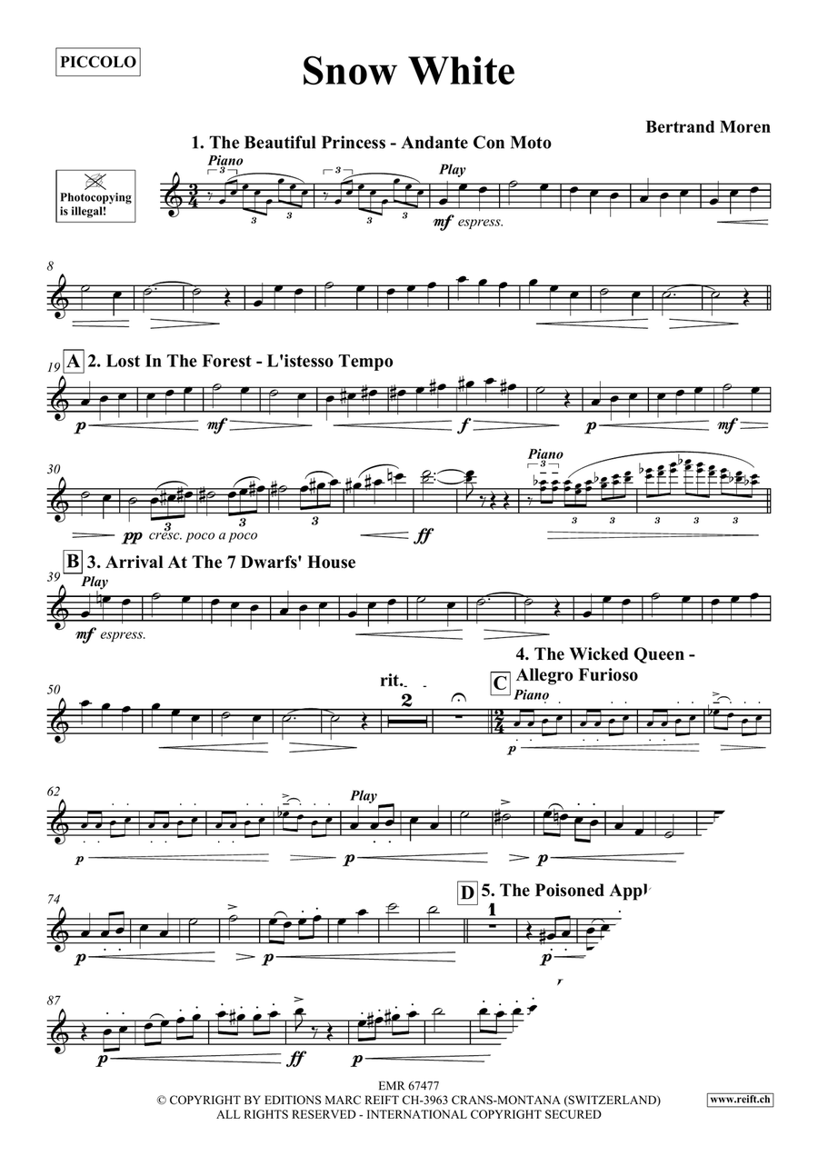 Snow White Snow White Piccolo scores gallery preview page 4