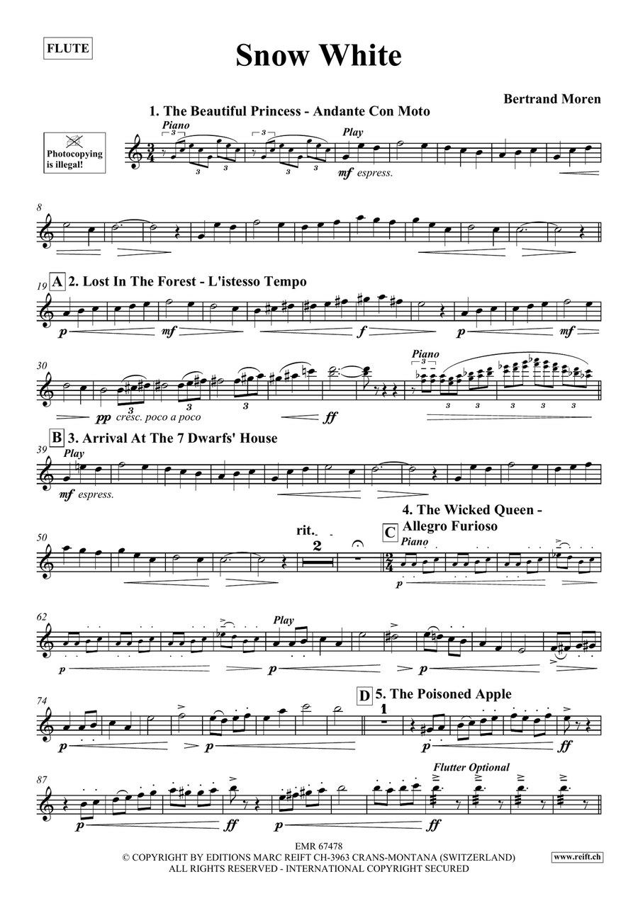 Snow White Snow White Flute Solo scores gallery preview page 4