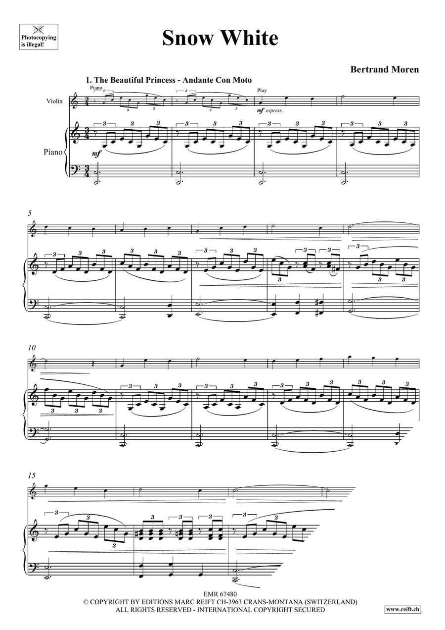 Snow White Snow White Violin Solo scores gallery preview page 5
