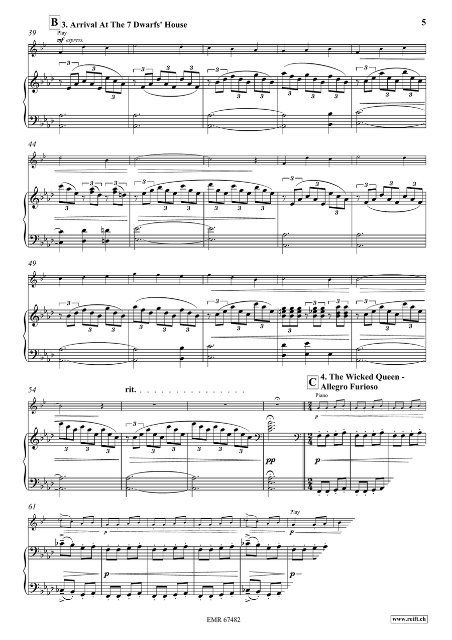 Snow White Clarinet Solo scores gallery preview page 7