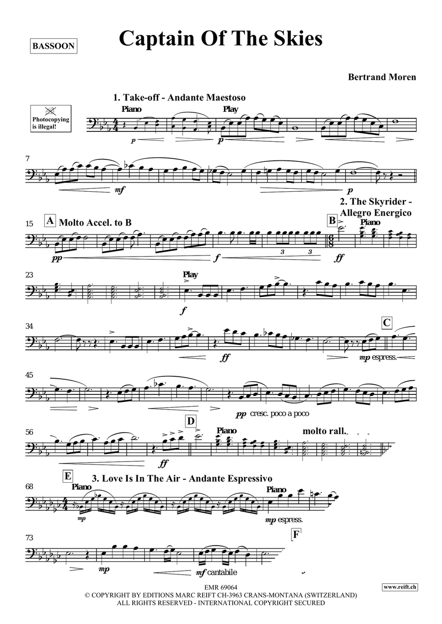 Captain Of The Skies Captain Of The Skies Bassoon Solo scores gallery preview page 4
