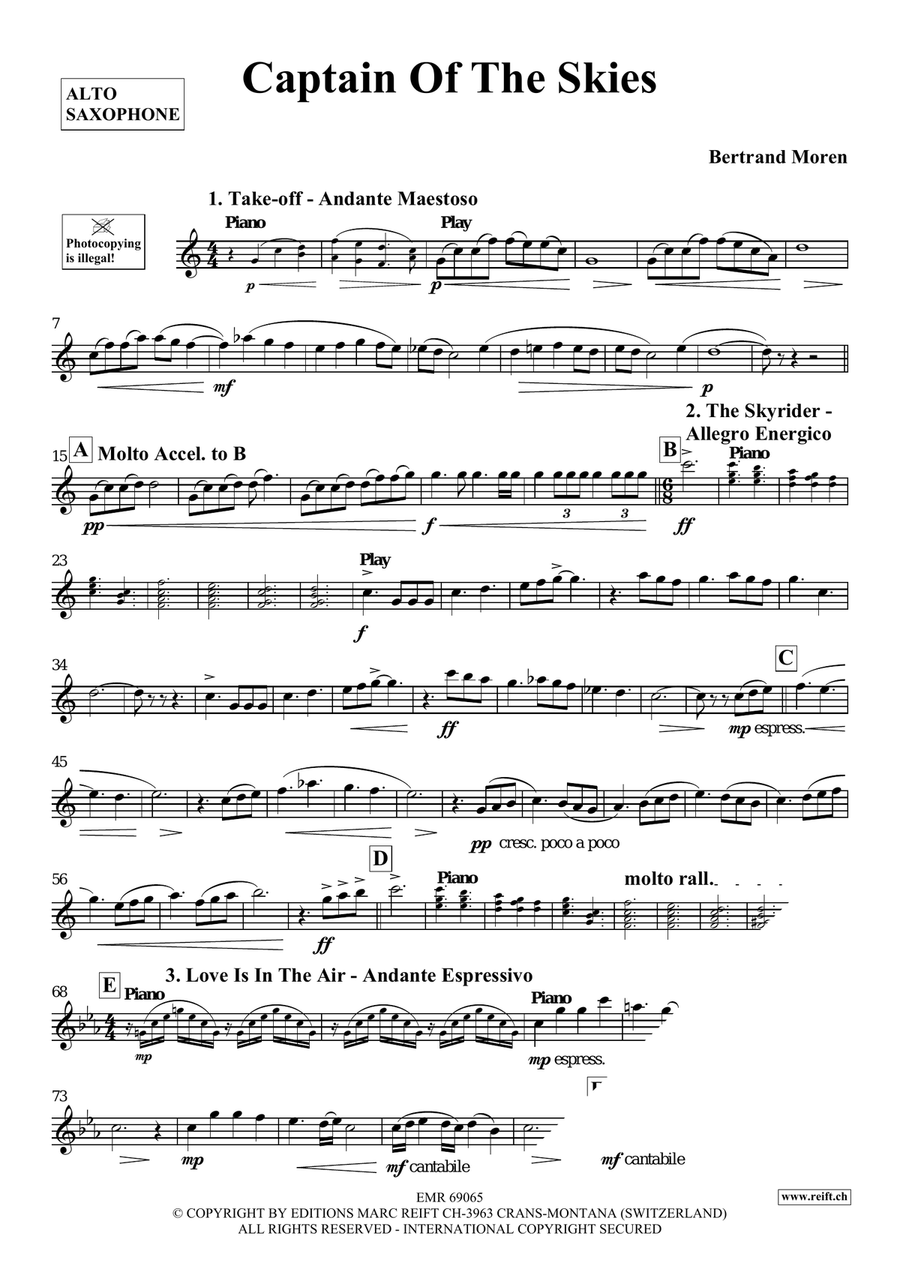 Captain Of The Skies Captain Of The Skies Alto Saxophone scores gallery preview page 4