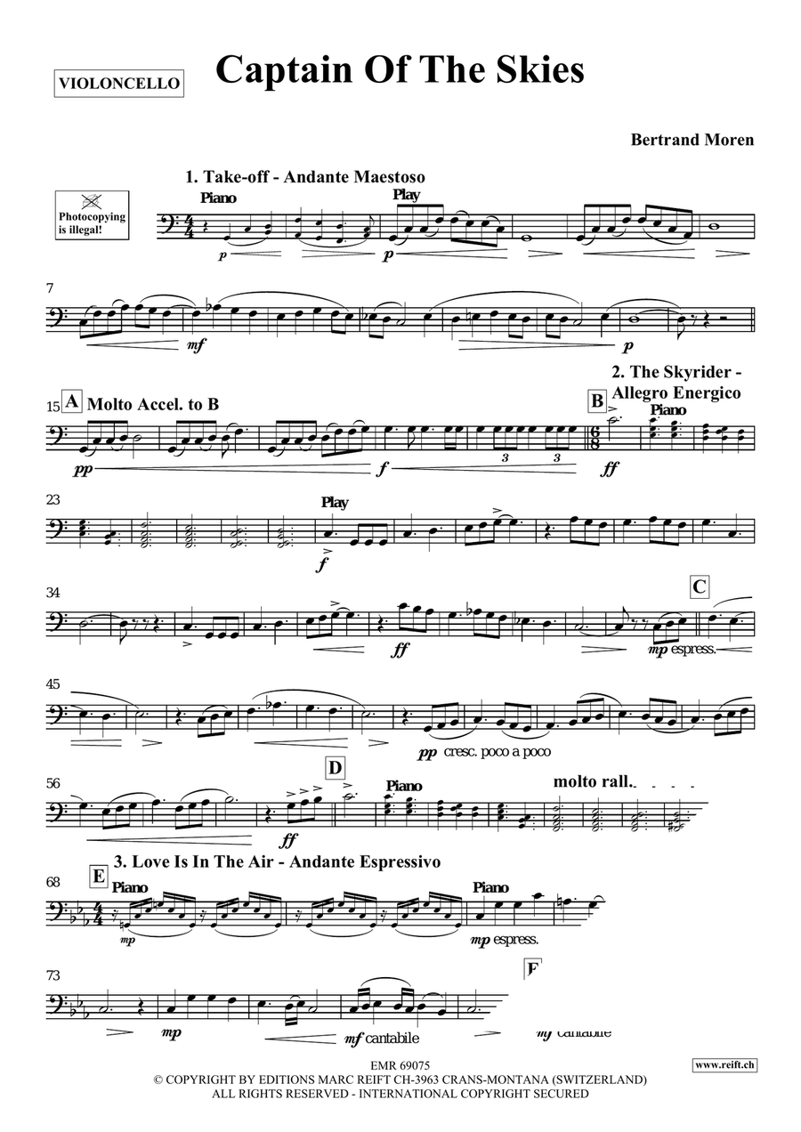 Captain Of The Skies by Bertrand Moren Piano Accompaniment - Sheet Music page 4