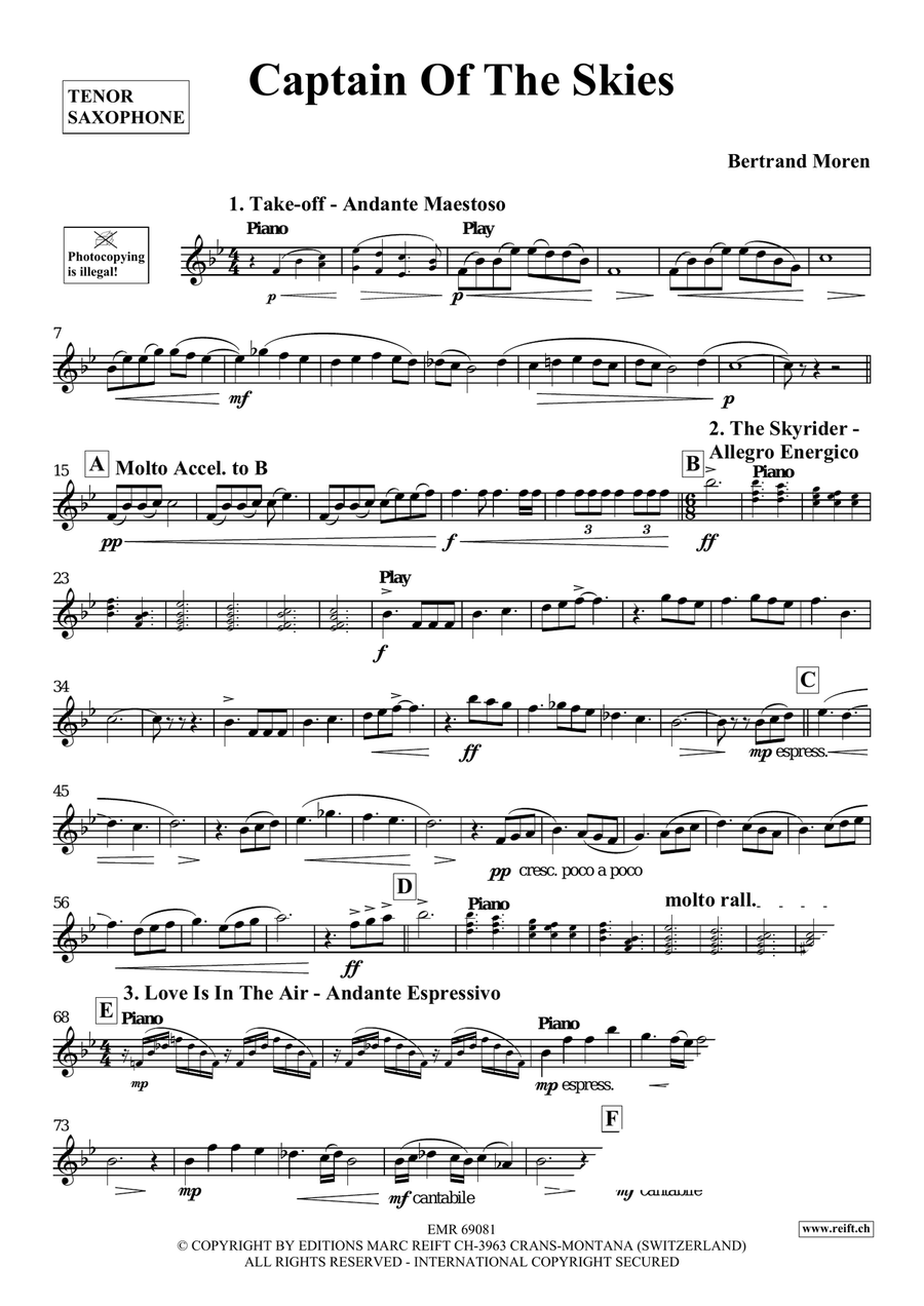 Captain Of The Skies Captain Of The Skies Tenor Saxophone scores gallery preview page 4