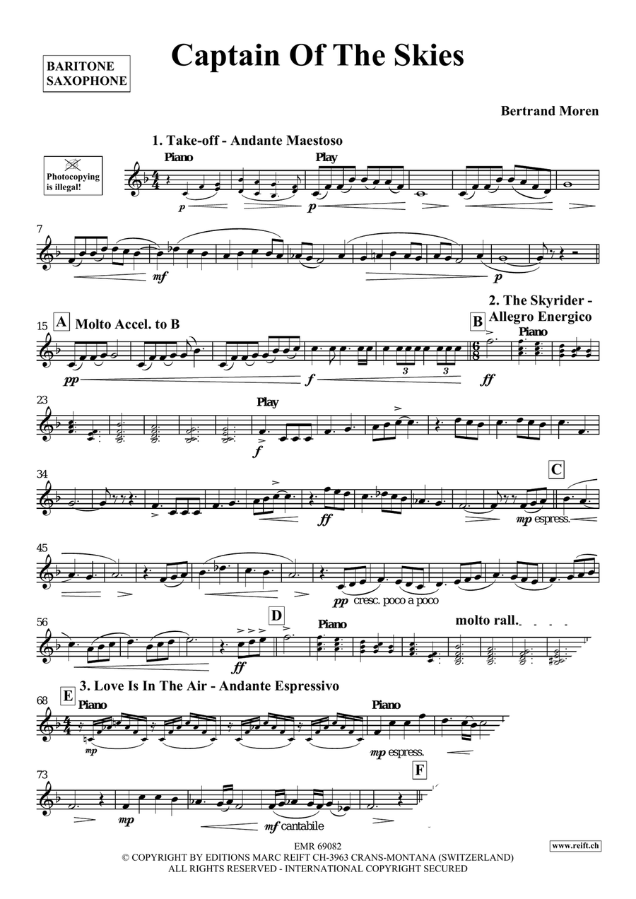 Captain Of The Skies Captain Of The Skies Baritone Saxophone scores gallery preview page 4
