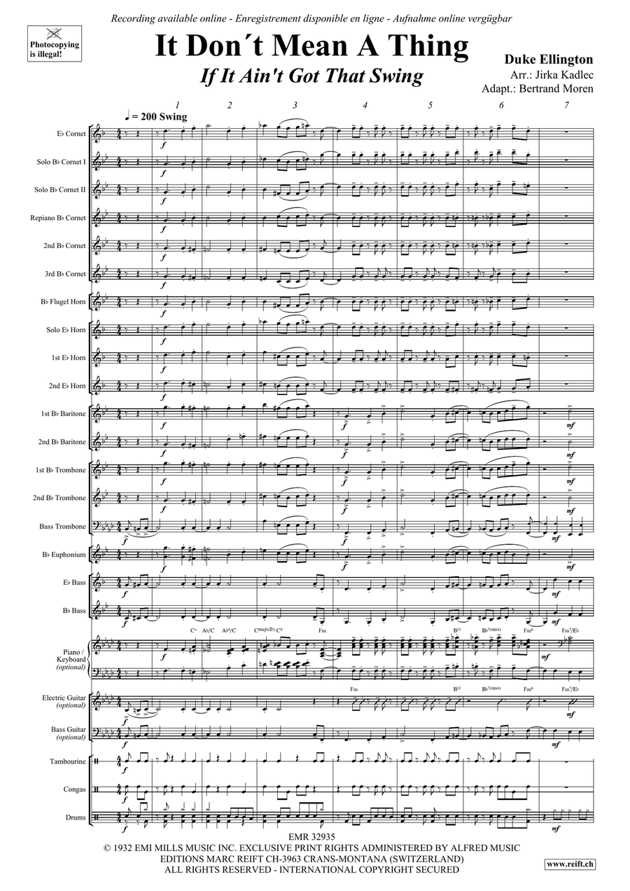 It Don't Mean A Thing It Don't Mean A Thing Brass Band scores gallery preview page 4