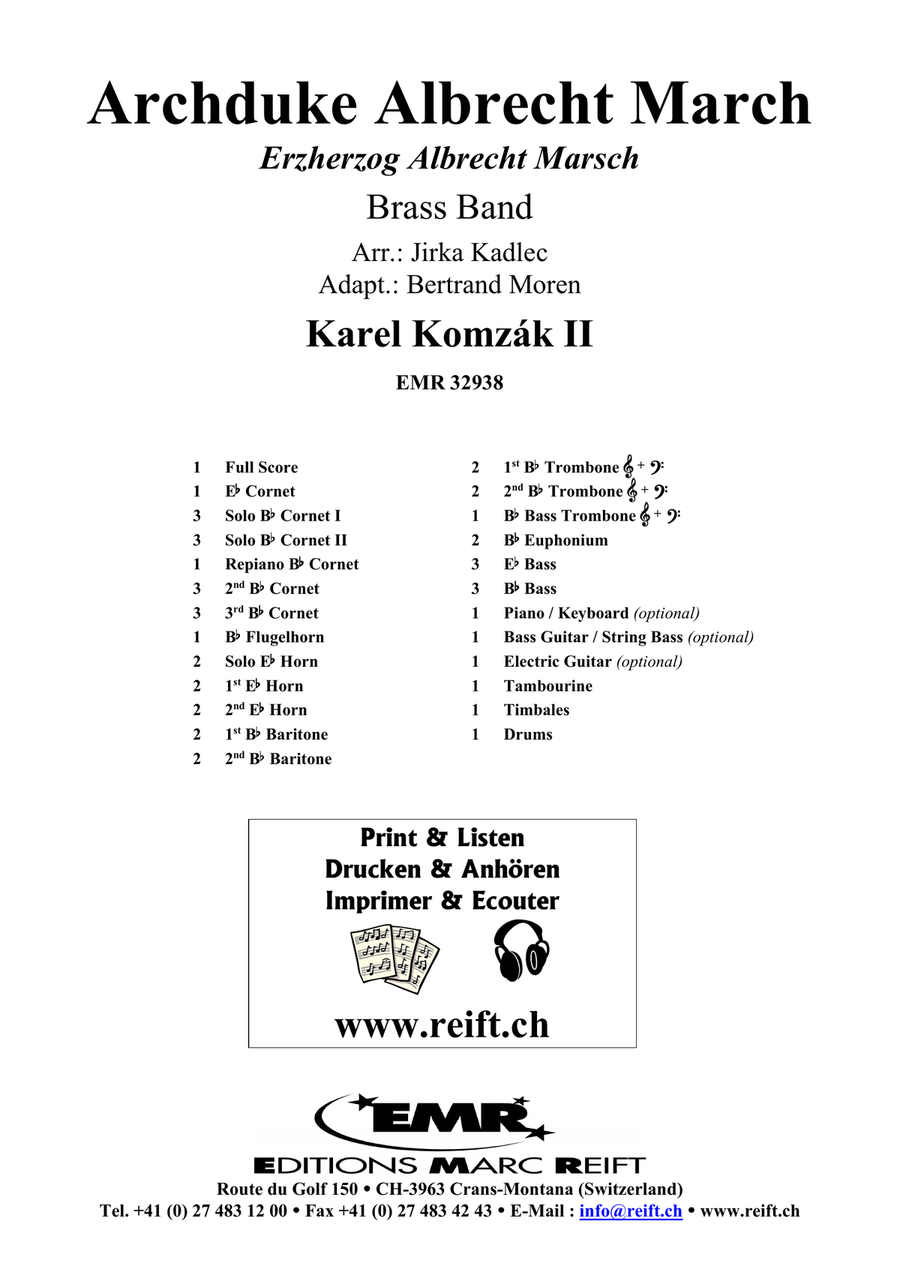 Archduke Albrecht March Archduke Albrecht March Brass Band scores gallery preview page 2