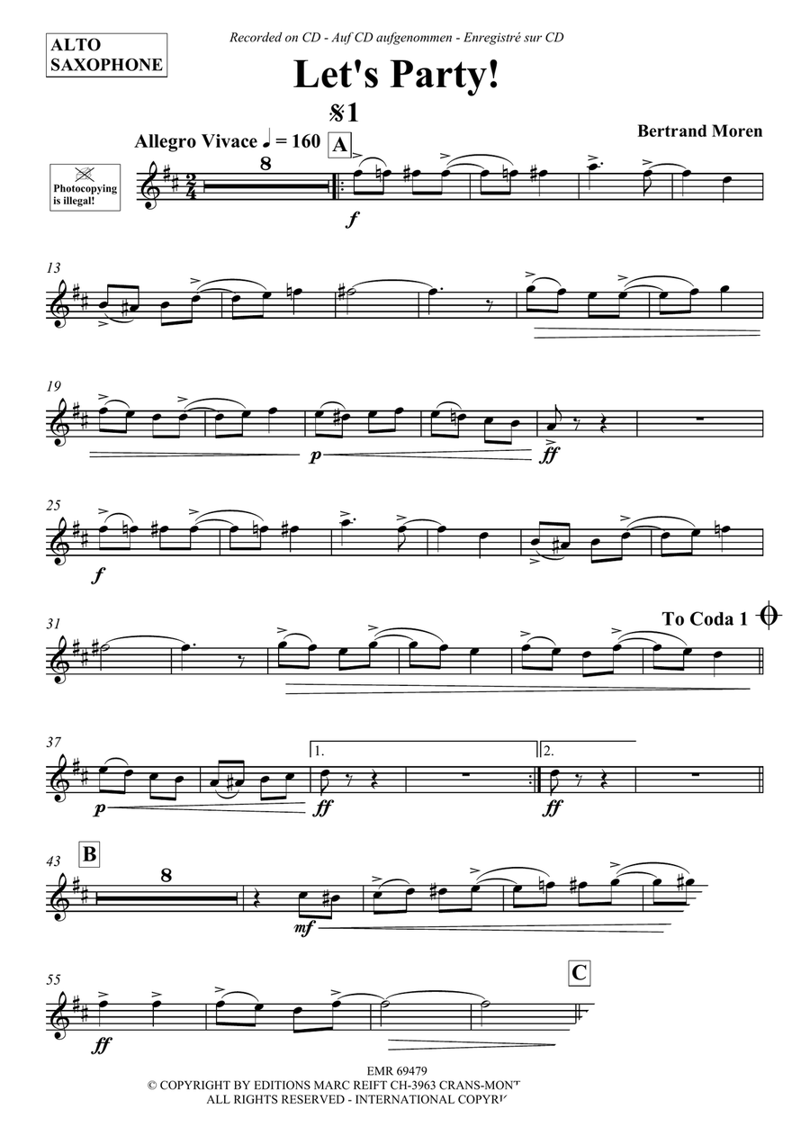 Let's Party ! Let's Party ! Alto Saxophone scores gallery preview page 3