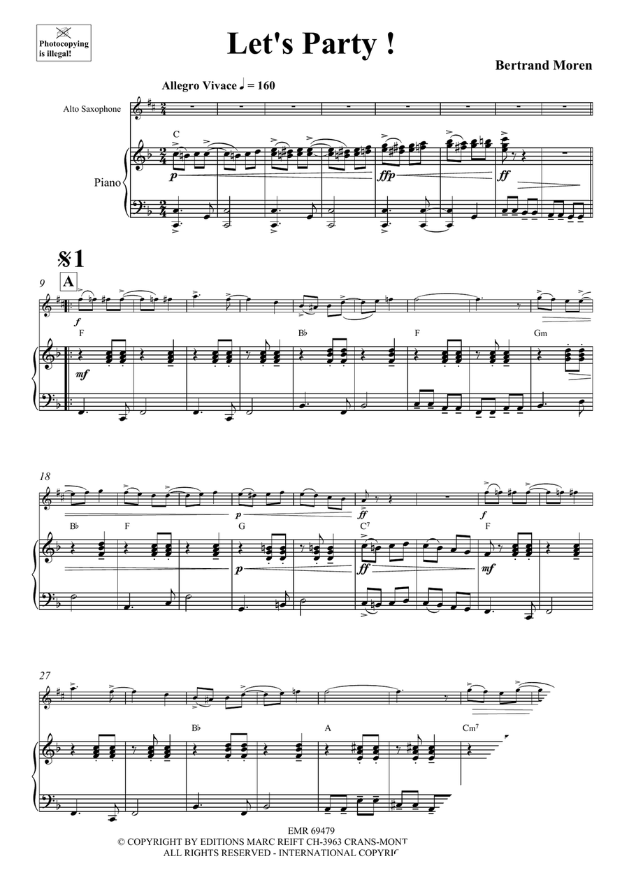 Let's Party ! Let's Party ! Alto Saxophone scores gallery preview page 4