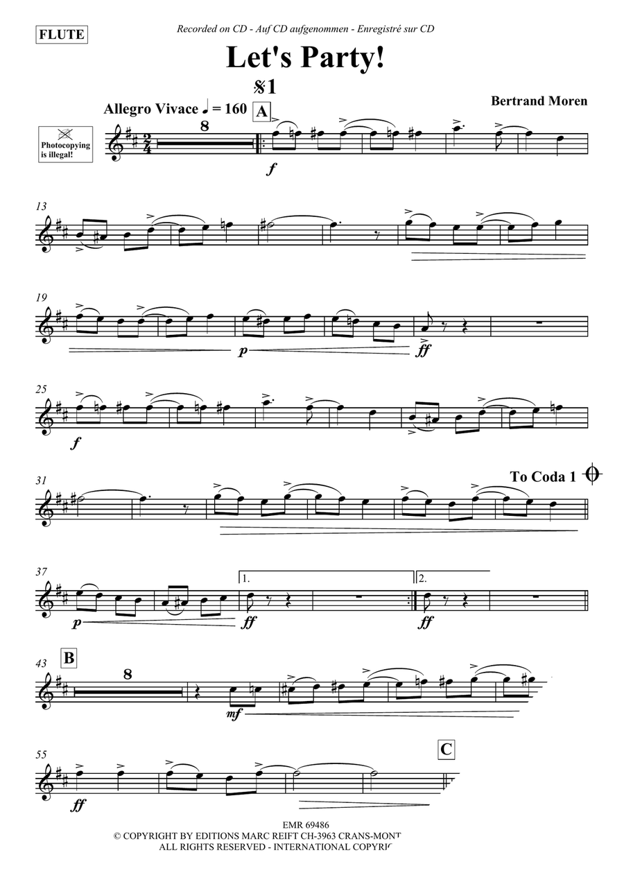 Let's Party ! Let's Party ! Flute Solo scores gallery preview page 3