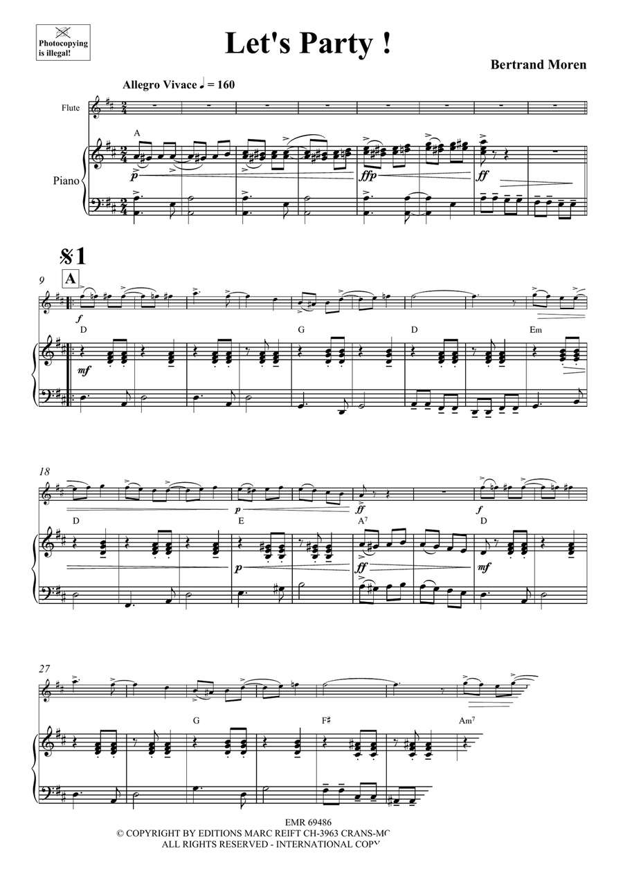 Let's Party ! Let's Party ! Flute Solo scores gallery preview page 4