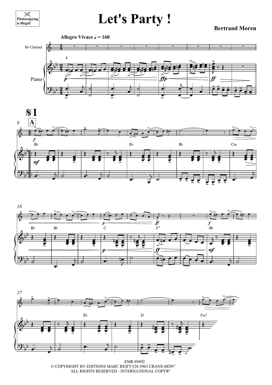 Let's Party ! Let's Party ! Clarinet Solo scores gallery preview page 4