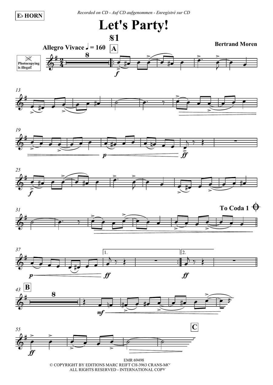 Let's Party ! Let's Party ! Horn scores gallery preview page 3