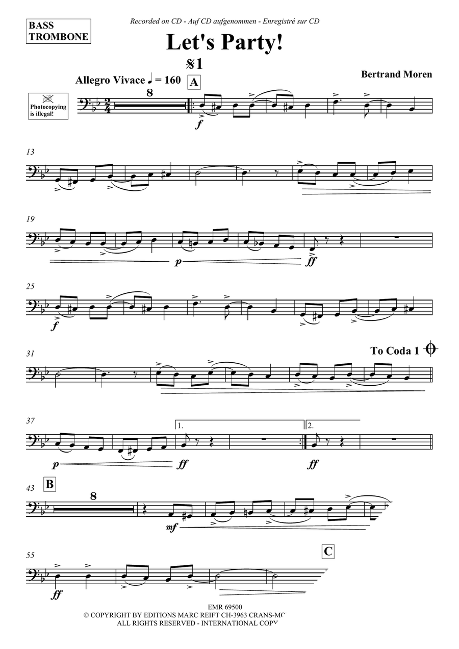 Let's Party ! Let's Party ! Bass Trombone scores gallery preview page 3
