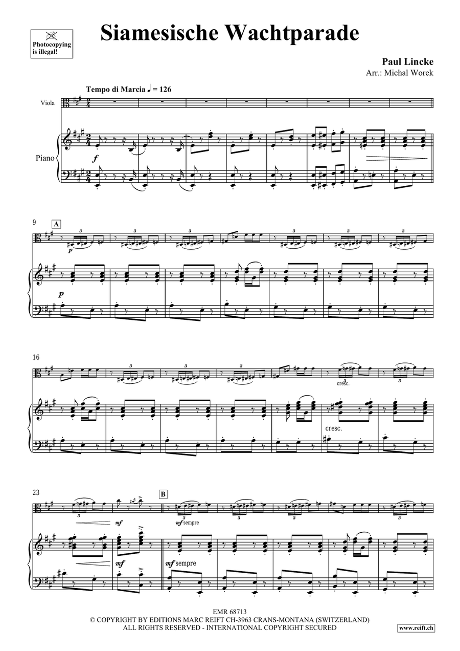 Siamesische Wachtparade Siamesische Wachtparade Piano Accompaniment scores gallery preview page 4