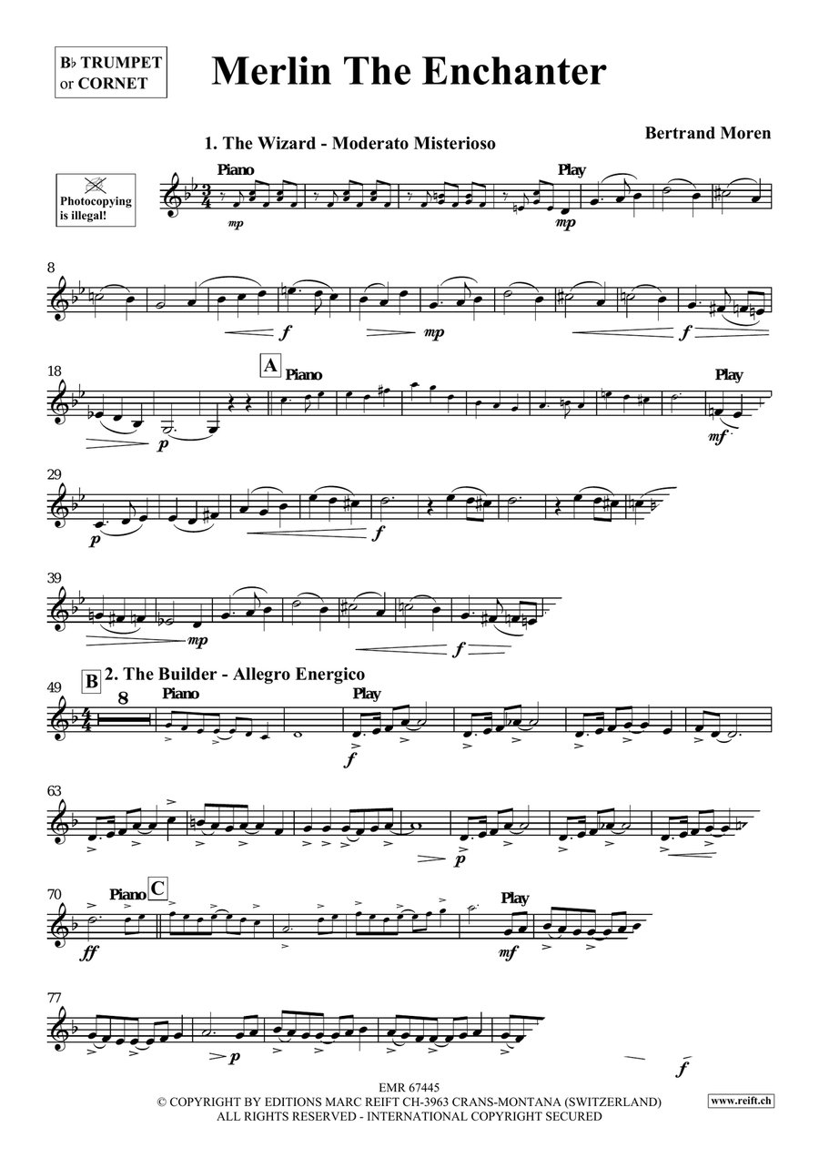 Merlin The Enchanter Merlin The Enchanter Cornet scores gallery preview page 4