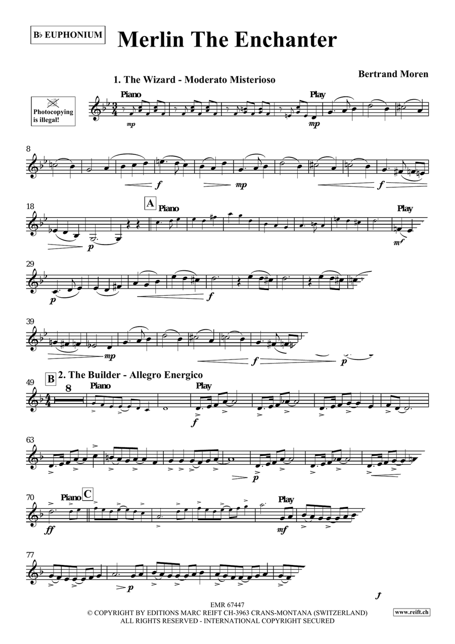 Merlin The Enchanter Merlin The Enchanter Euphonium scores gallery preview page 4