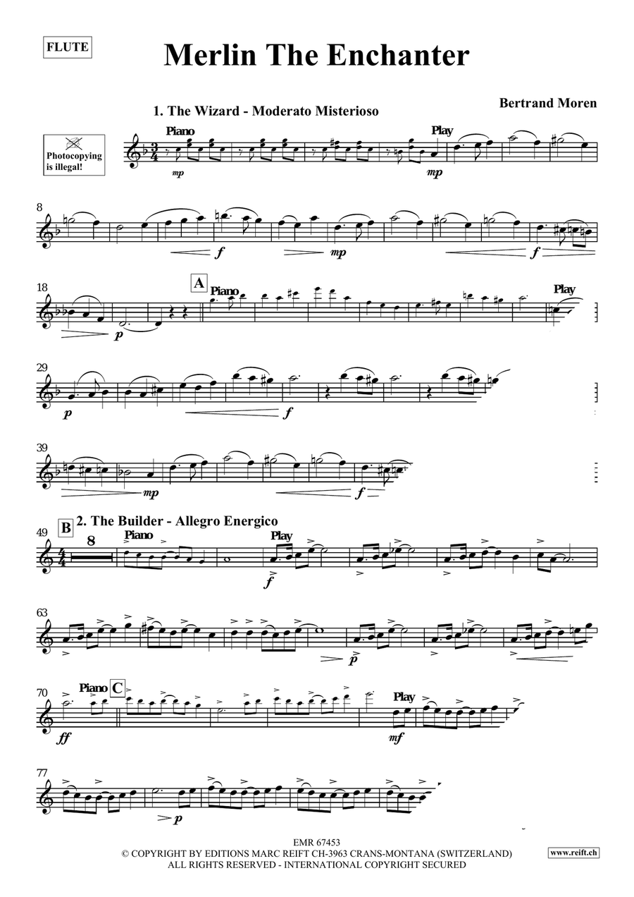 Merlin The Enchanter Merlin The Enchanter Flute Solo scores gallery preview page 4
