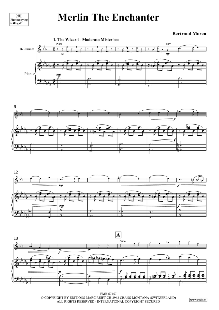 Merlin The Enchanter Merlin The Enchanter Clarinet Solo scores gallery preview page 5