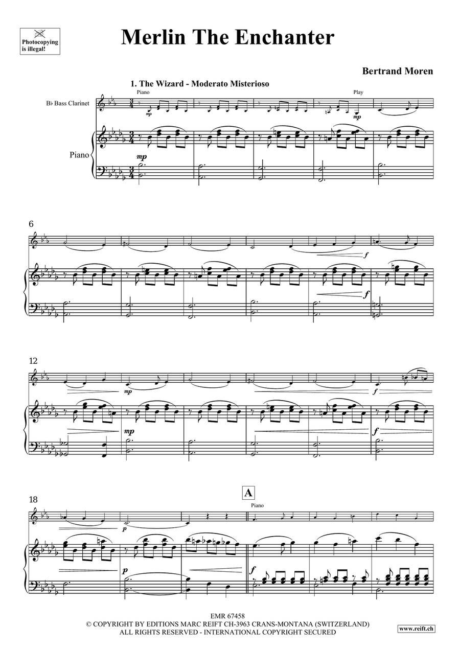 Merlin The Enchanter Merlin The Enchanter Bass Clarinet scores gallery preview page 5