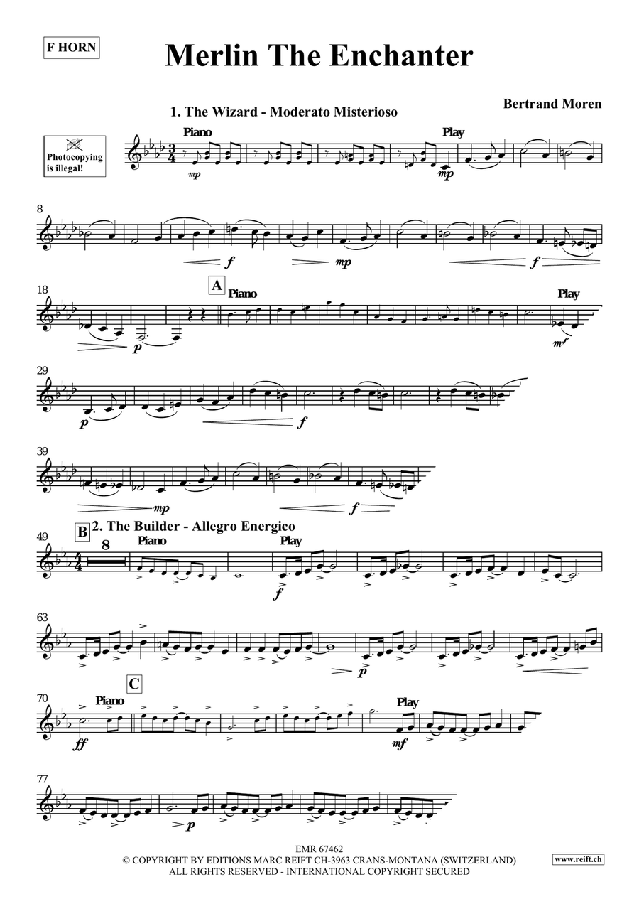 Merlin The Enchanter Merlin The Enchanter Horn scores gallery preview page 4