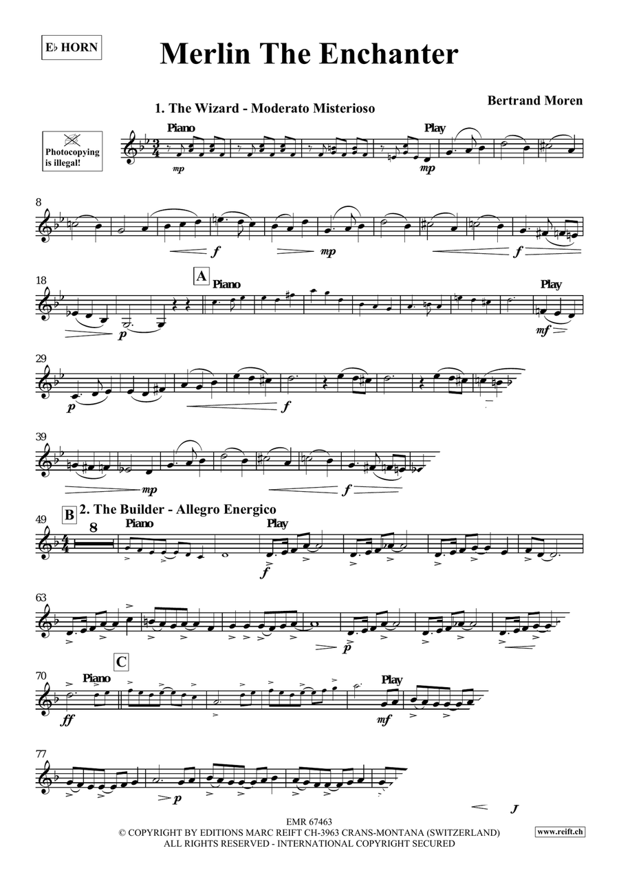 Merlin The Enchanter Merlin The Enchanter Horn scores gallery preview page 4