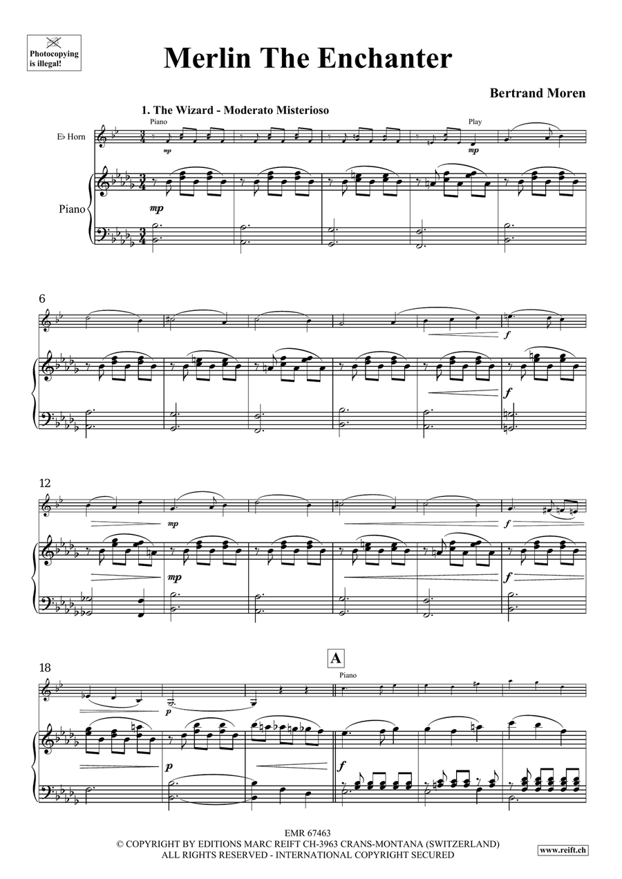 Merlin The Enchanter Merlin The Enchanter Horn scores gallery preview page 5