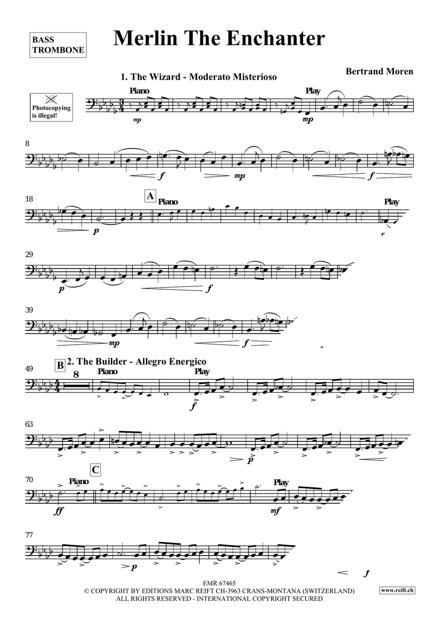 Merlin The Enchanter Merlin The Enchanter Bass Trombone scores gallery preview page 4