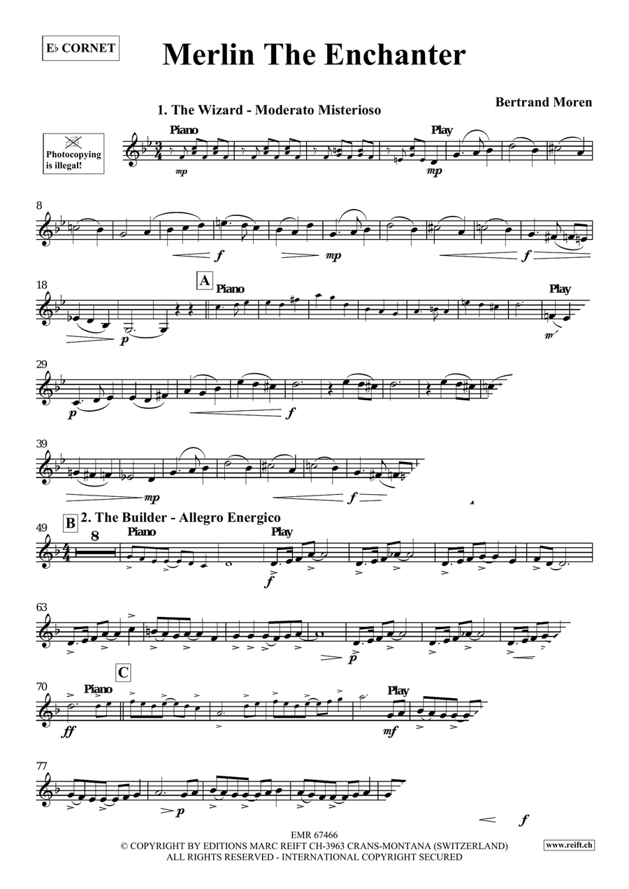 Merlin The Enchanter Merlin The Enchanter Cornet scores gallery preview page 4