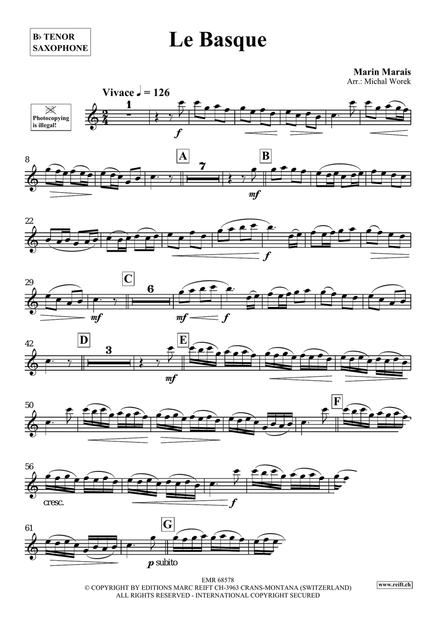 Le Basque Le Basque Tenor Saxophone scores gallery preview page 3