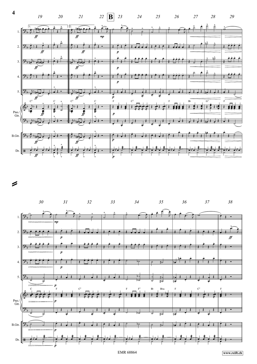The Stars and Stripes Forever Trombone scores gallery preview page 4