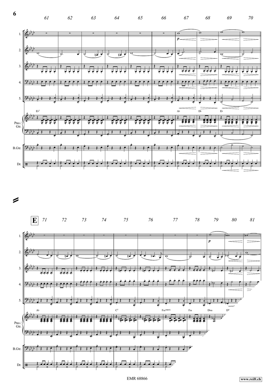 The Stars and Stripes Forever Brass Quintet scores gallery preview page 6