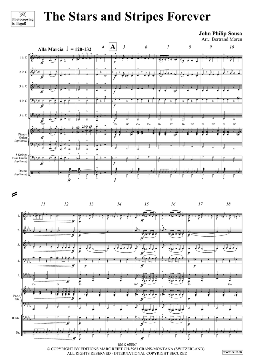 The Stars and Stripes Forever Woodwind Quintet scores gallery preview page 3