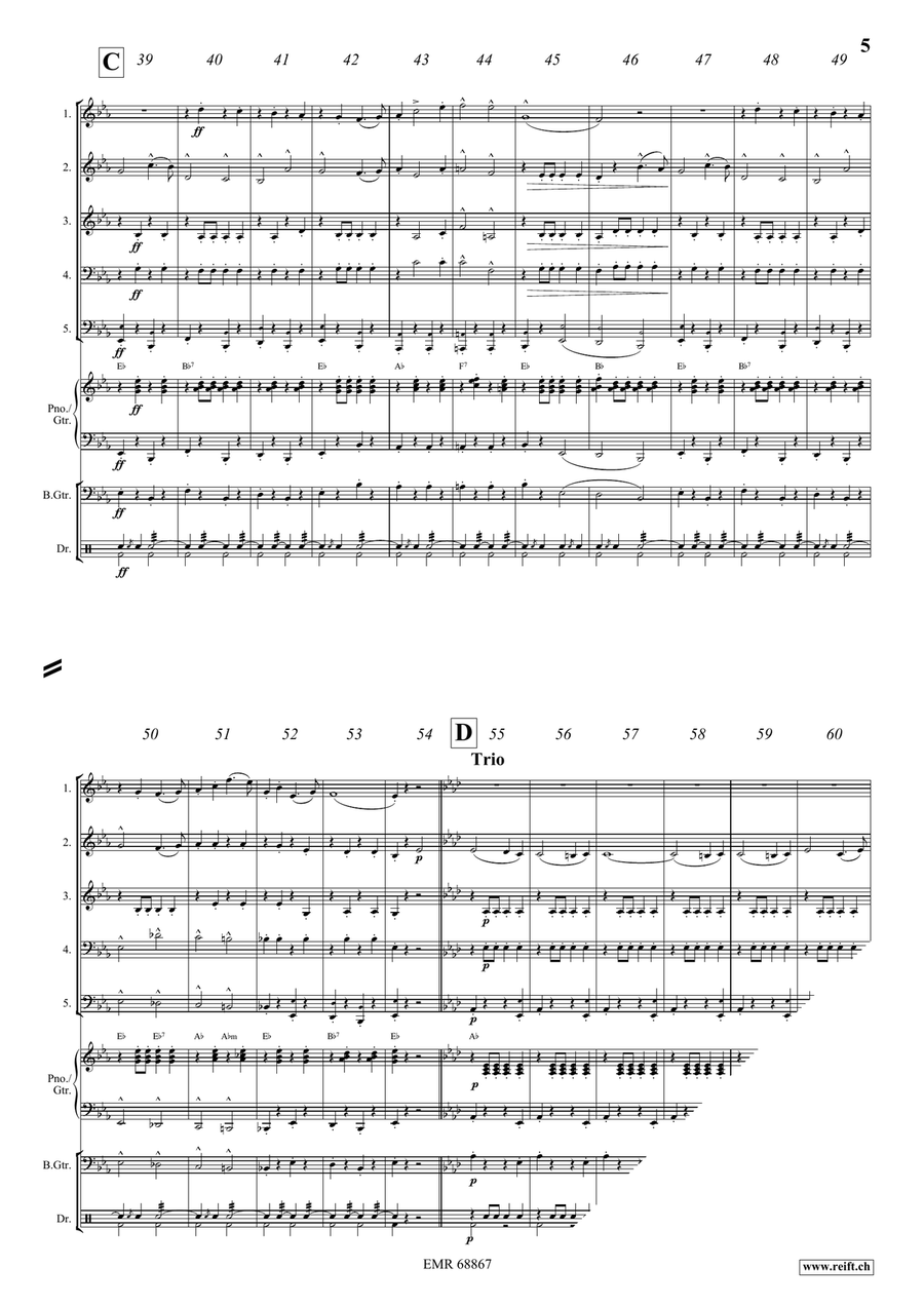 The Stars and Stripes Forever Woodwind Quintet scores gallery preview page 5