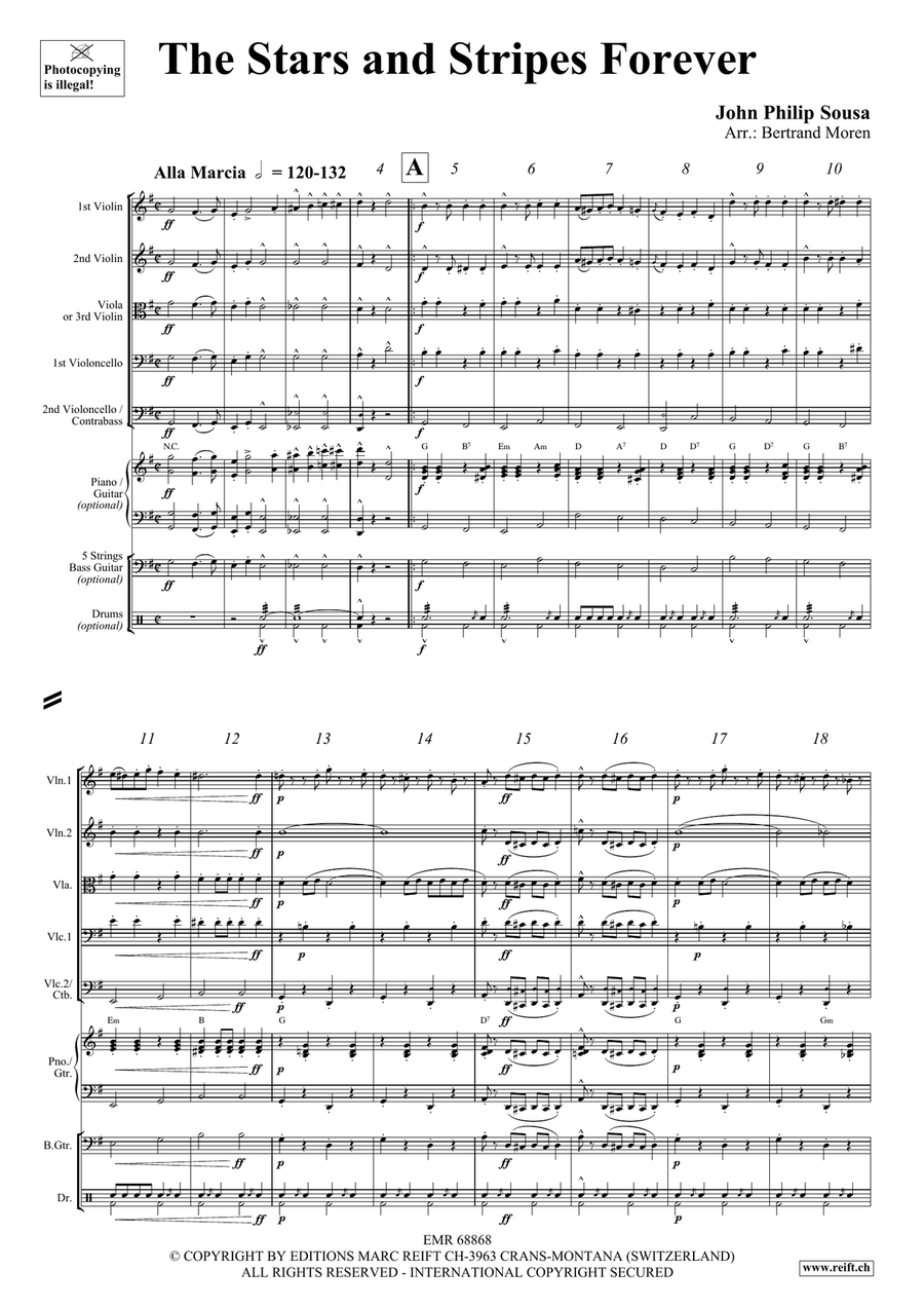 The Stars and Stripes Forever String Orchestra scores gallery preview page 3