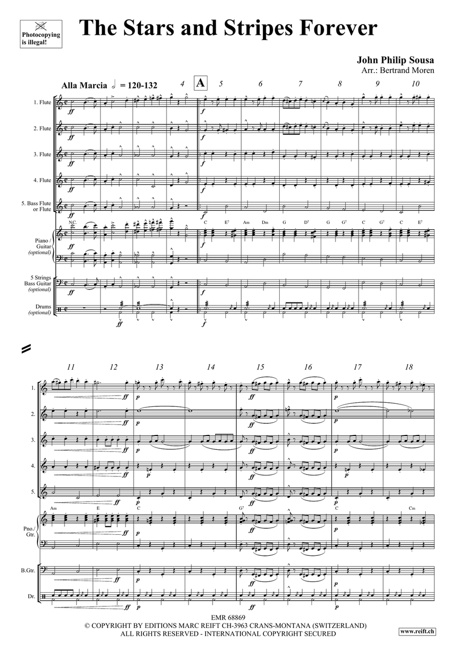 The Stars and Stripes Forever Flute scores gallery preview page 3