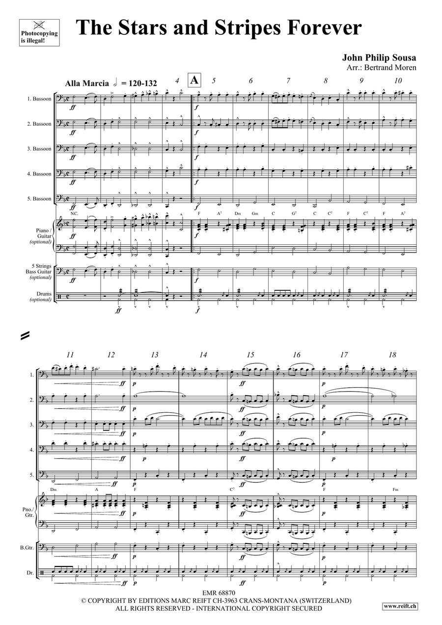 The Stars and Stripes Forever Bassoon scores gallery preview page 3