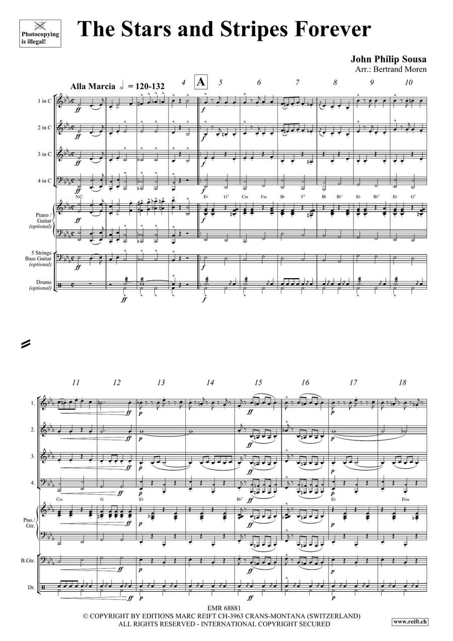 The Stars and Stripes Forever Brass Quartet scores gallery preview page 3