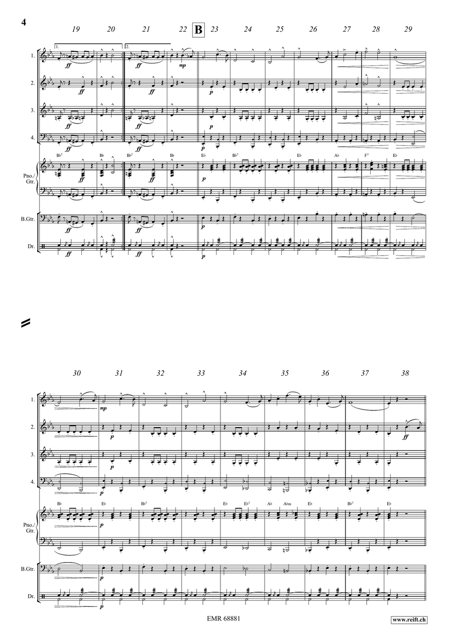 The Stars and Stripes Forever Brass Quartet scores gallery preview page 4