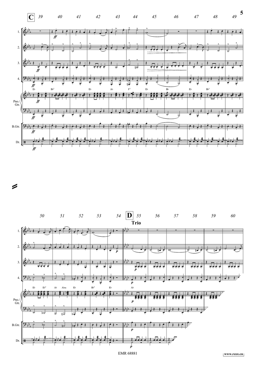 The Stars and Stripes Forever Brass Quartet scores gallery preview page 5