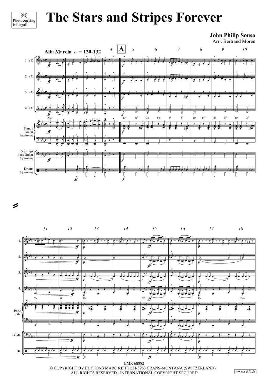 The Stars and Stripes Forever Woodwind Quartet scores gallery preview page 3