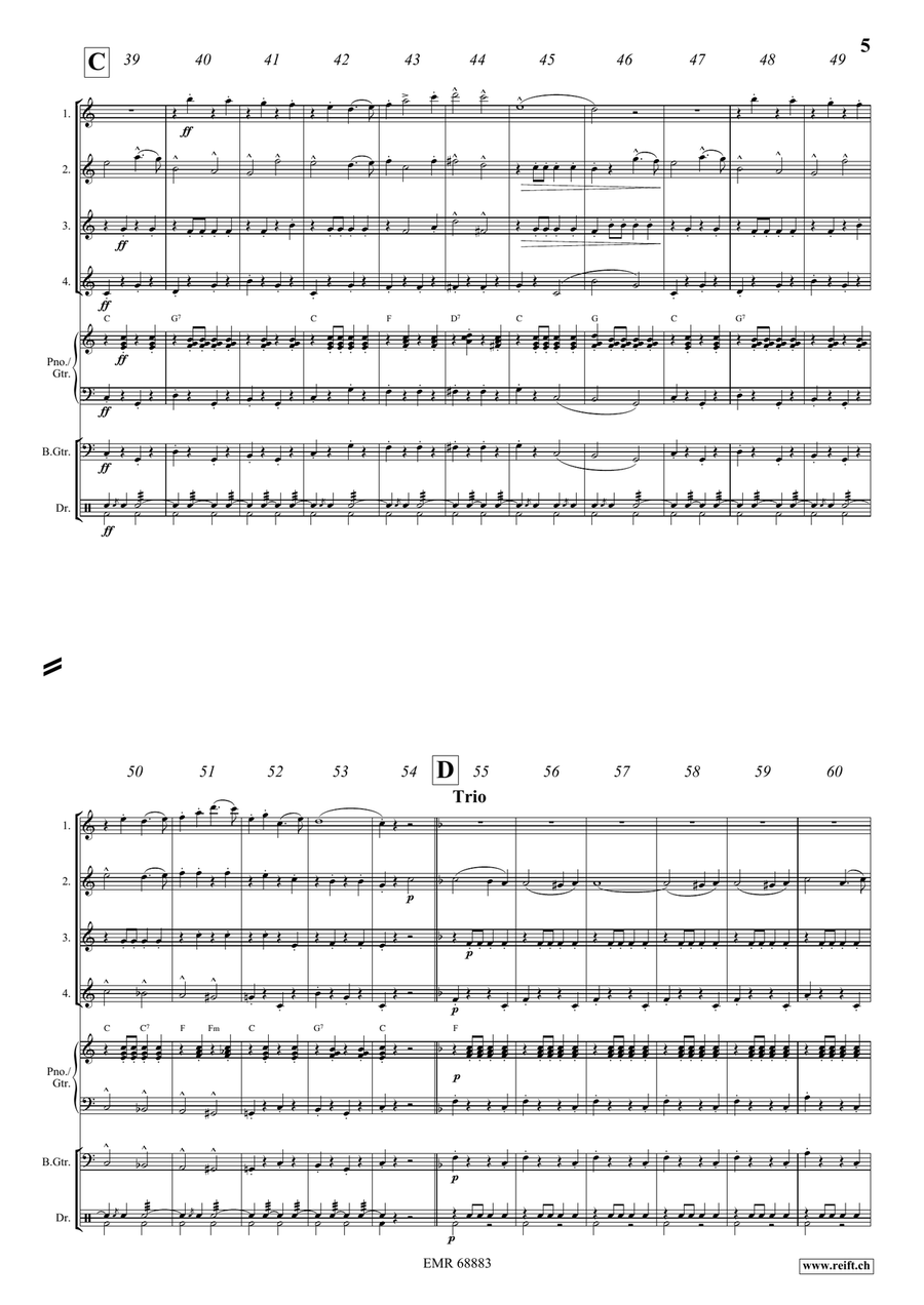 The Stars and Stripes Forever Flute Quartet scores gallery preview page 5